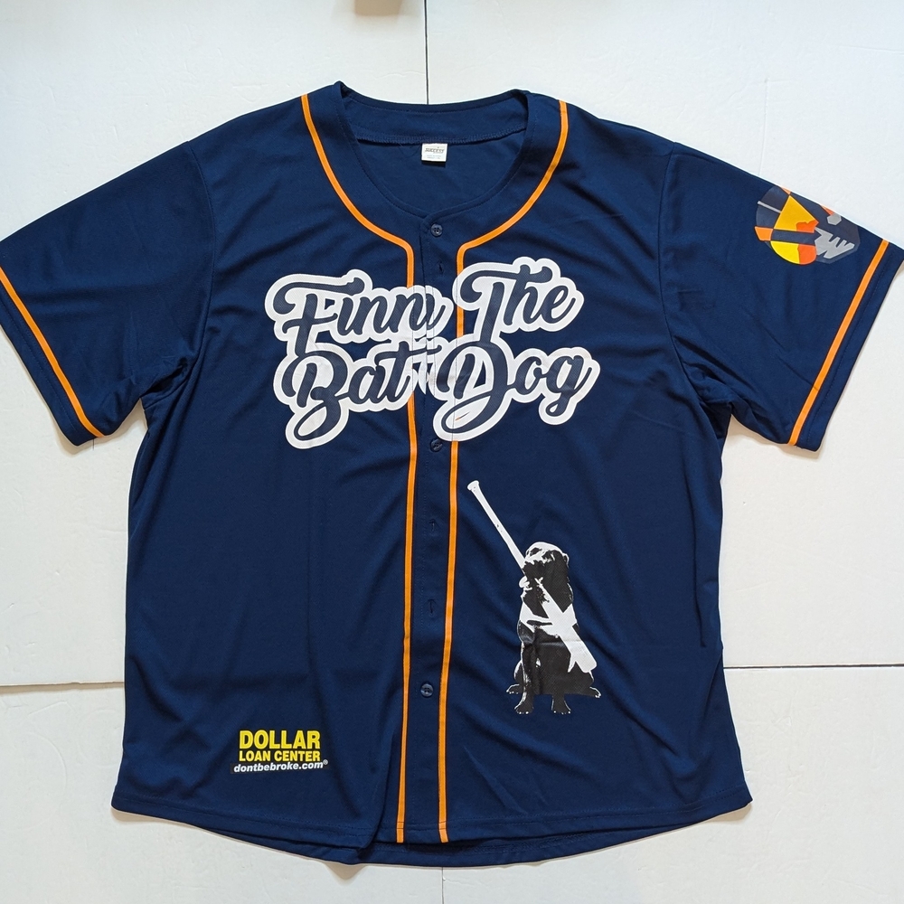 Las Vegas Aviators Finn The Bat Dog Jersey. Men's XL Used. MiLB. Blue/Orange
